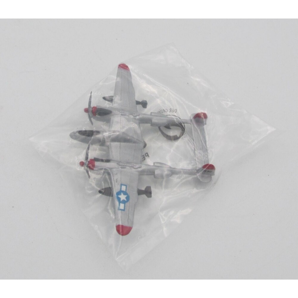 Dyna-Flites P-38 Lightning WWII Bomber Silver A109 Diecast